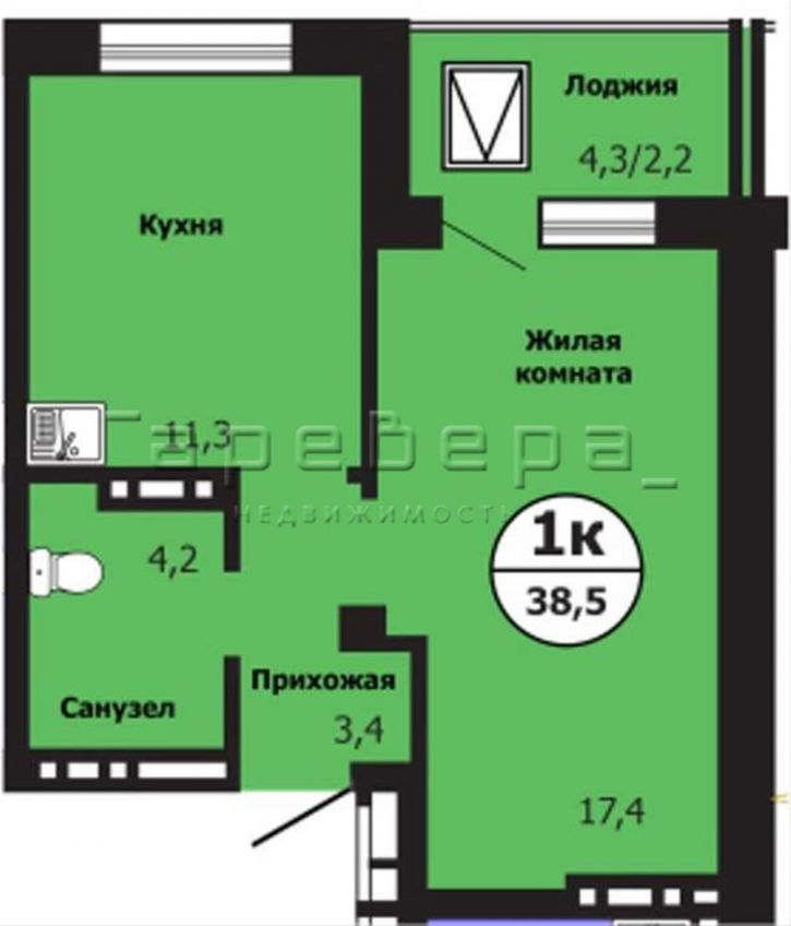 1-комн квартира в новом доме Лесников улица корп2