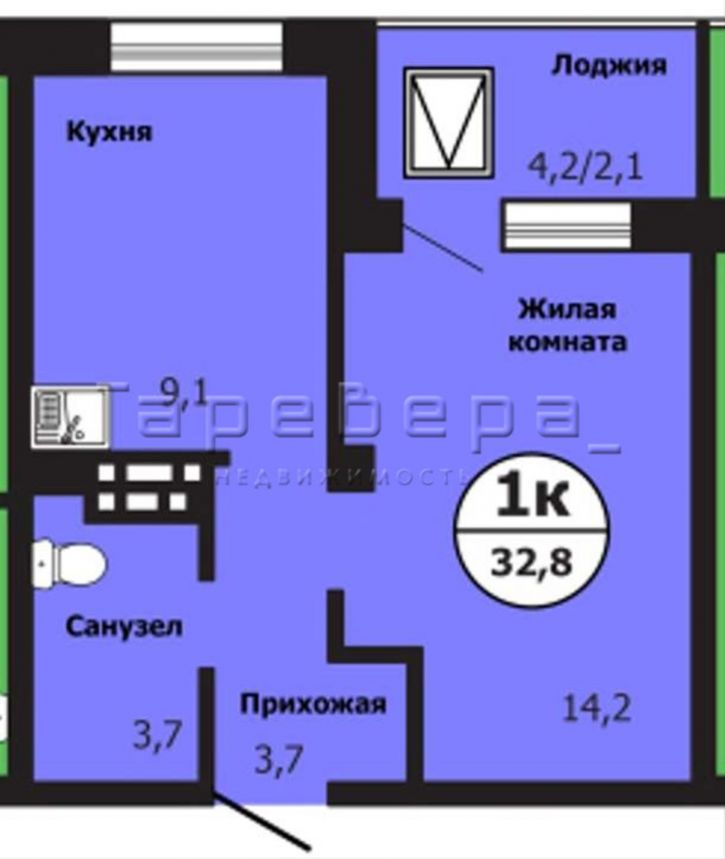 1-комн квартира в новом доме Лесников улица корп2