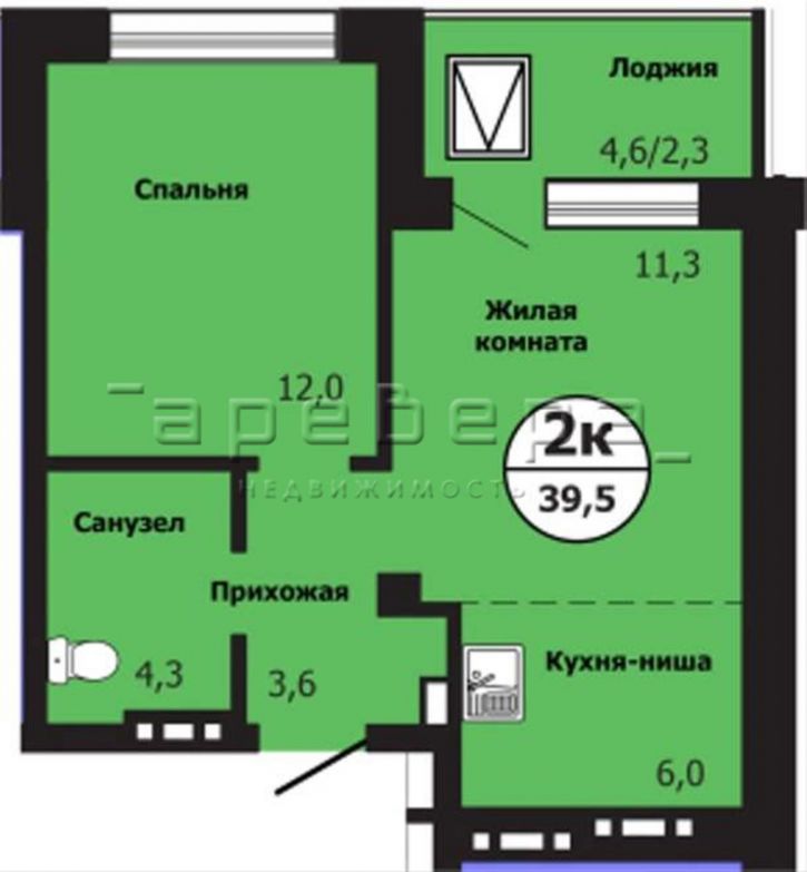 2-комн квартира в новом доме Лесников улица корп2