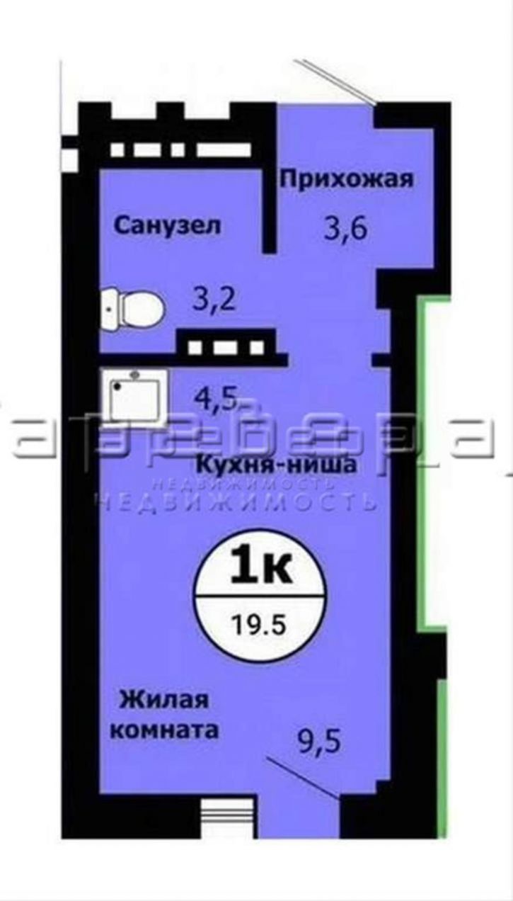 1-комн квартира Лесников, 49