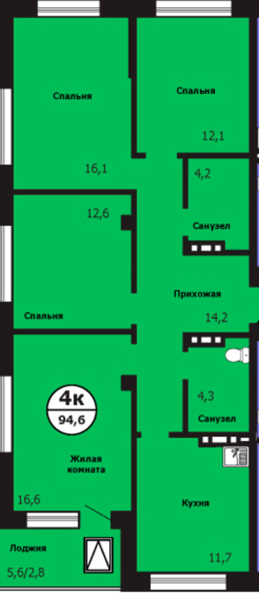 Купить квартиру за 12 070 000 рублей на Лесников ул., 59