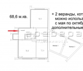 2-комн, 69кв м, этаж 1/14 Судостроительная, 161