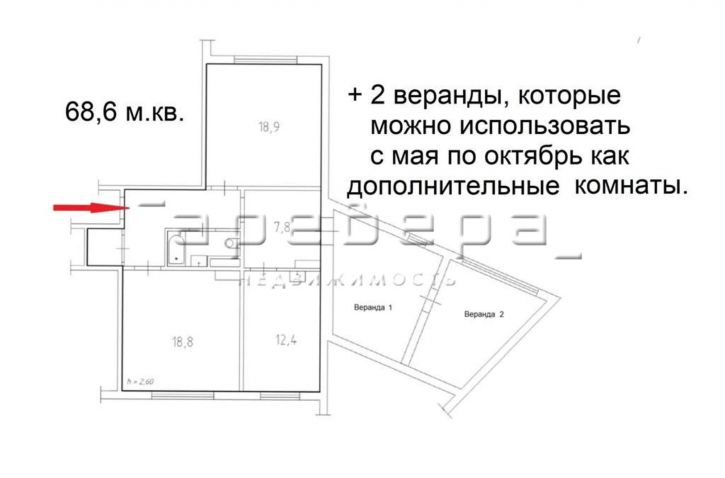 2-комн квартира Судостроительная, 161