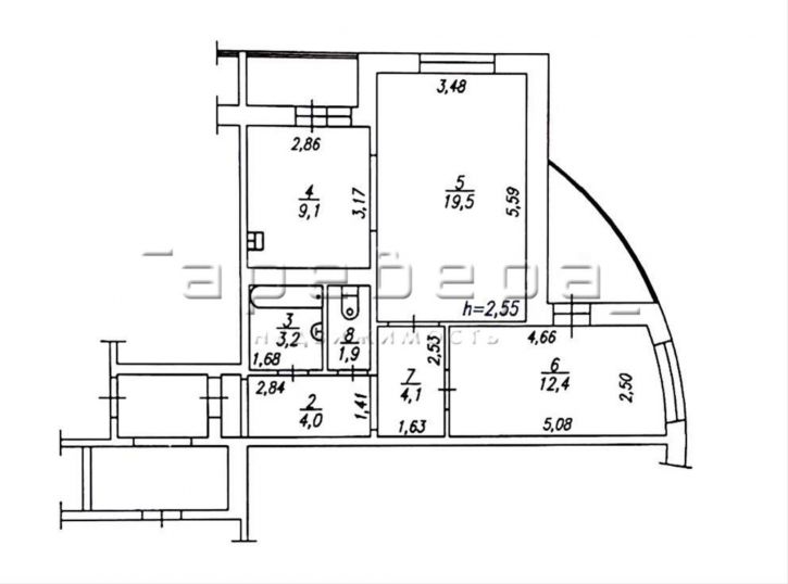 2-комн квартира Ястынская, 11