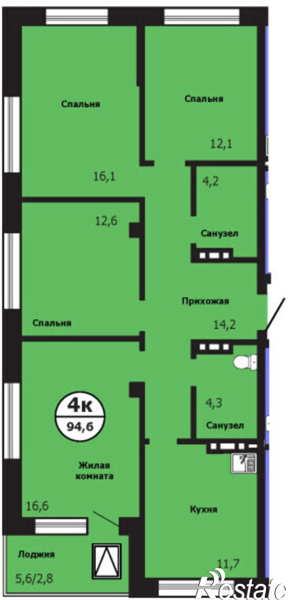 Купить квартиру за 10 900 000 рублей на Лесников ул., 59