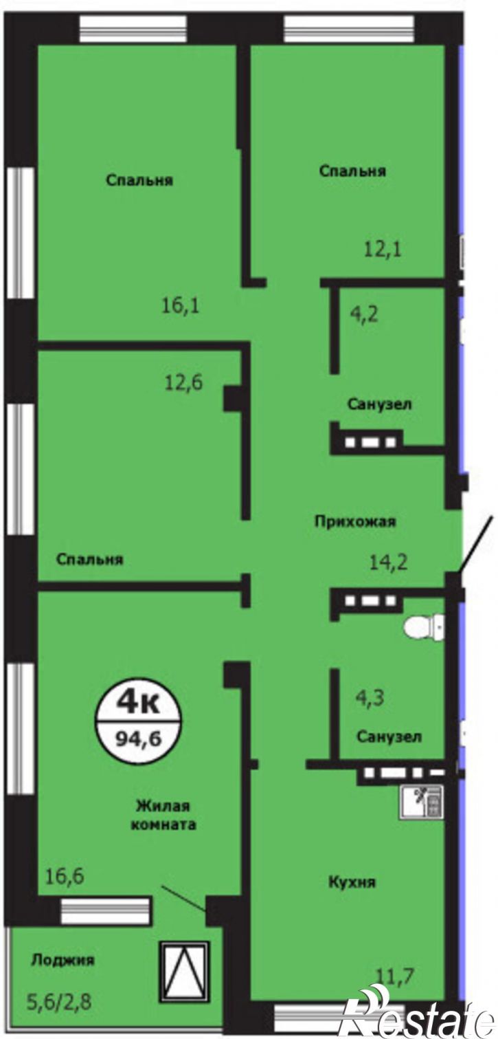 4-комн квартира Лесников ул., 59