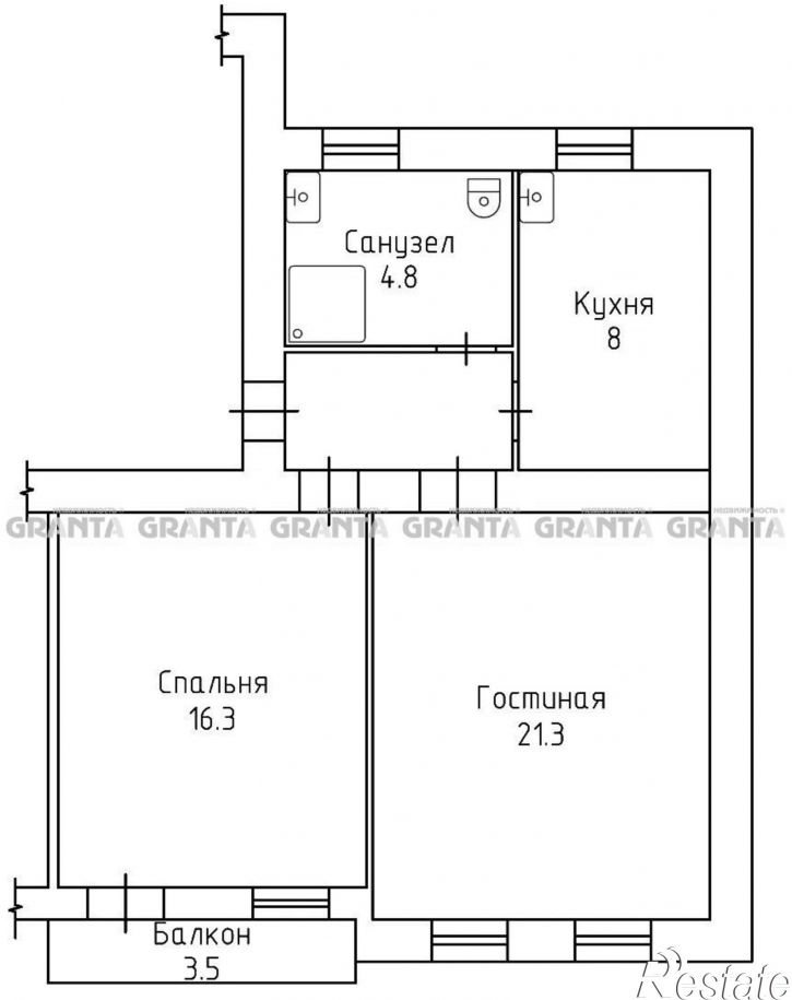 2-комн квартира ул Парижской Коммуны, 3