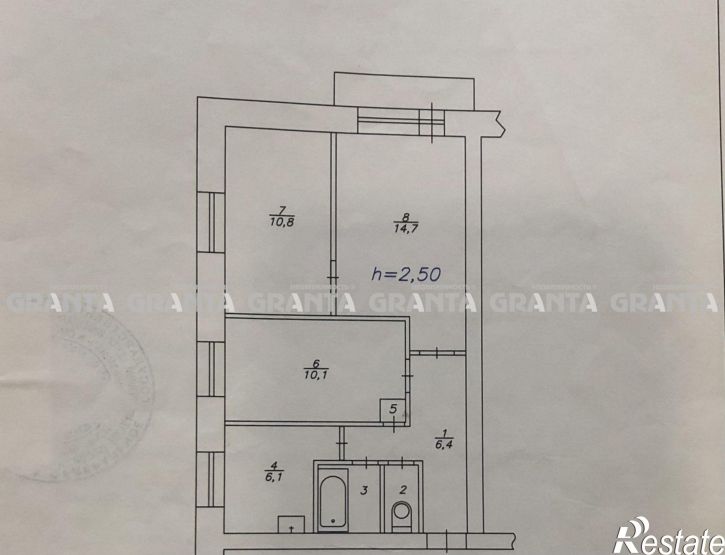 3-комн квартира ул Калинина, 3