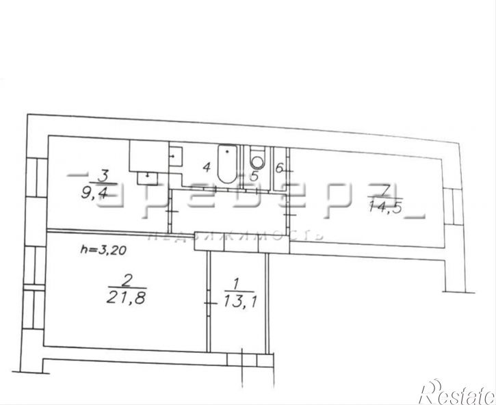 2-комн квартира Транзитная, 58