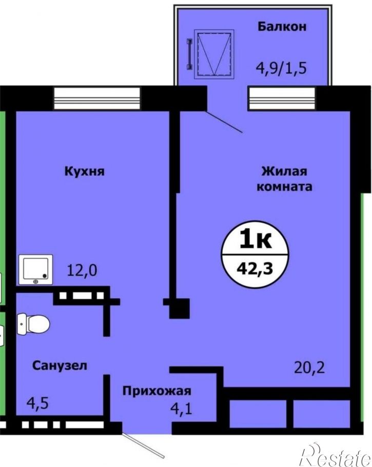 1-комн квартира Лесников ул., 49