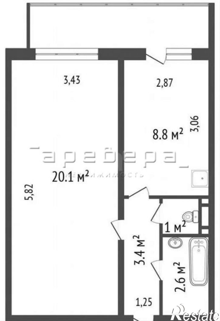 1-комн квартира Молодежный, 19