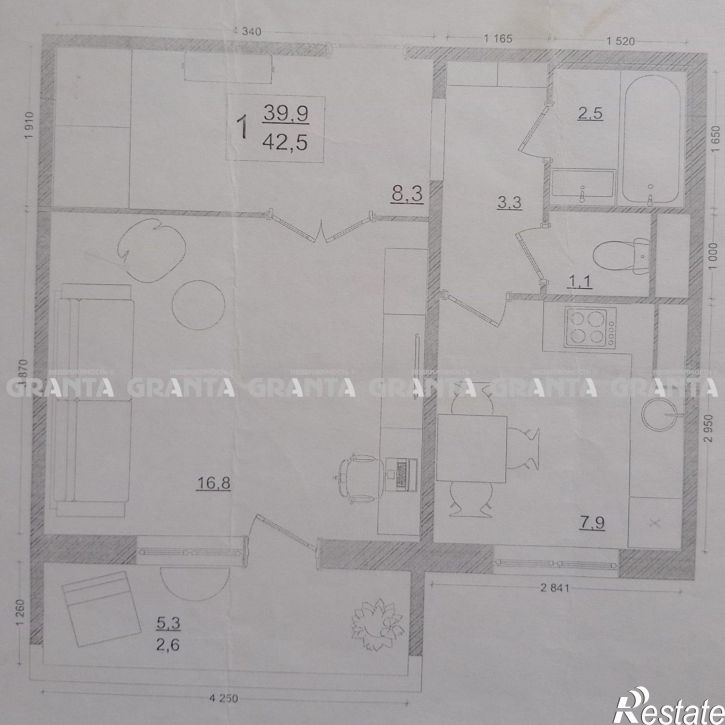1-комн квартира ул Петра Подзолкова, 5А