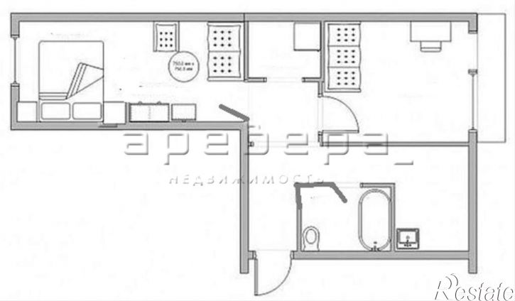2-комн квартира Читинская, 2