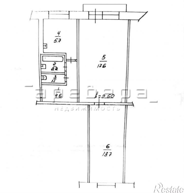 2-комн квартира Академика Курчатова, 7б