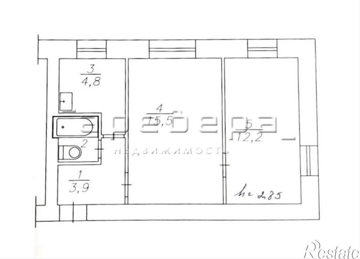 2-комн квартира Щербакова, 32
