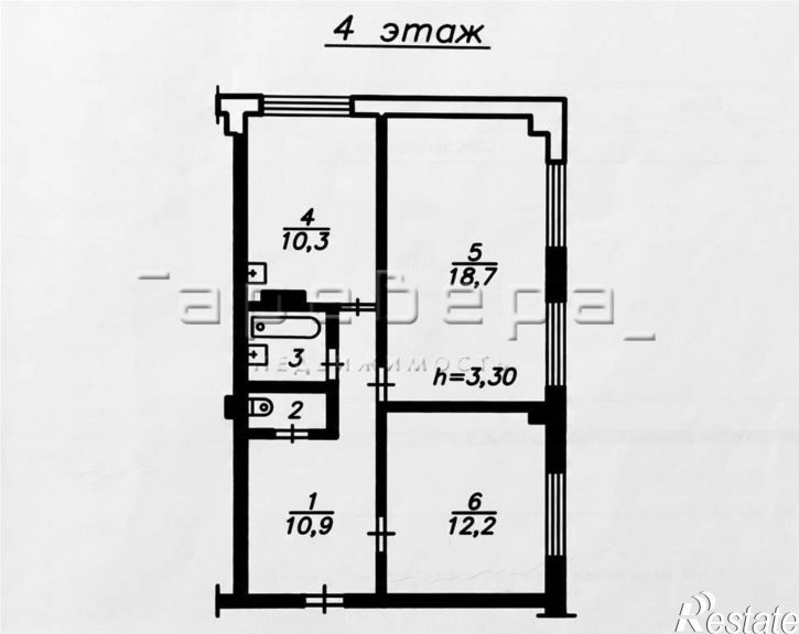 2-комн квартира Молодежный, 3