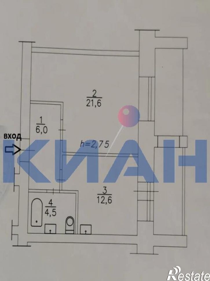 1-комн квартира Краснодарская ул., 35