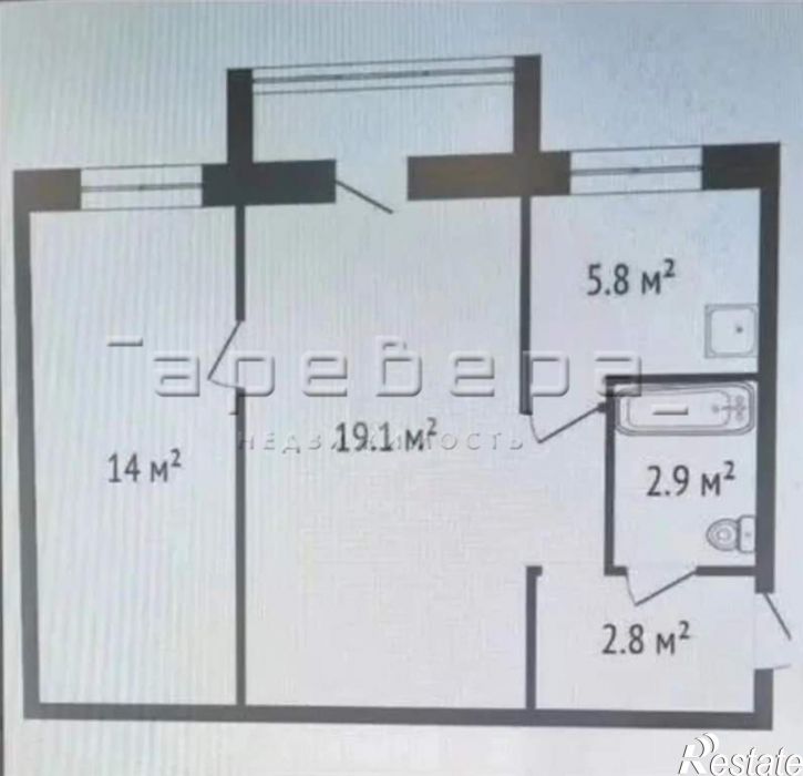 2-комн квартира Крупской, 14