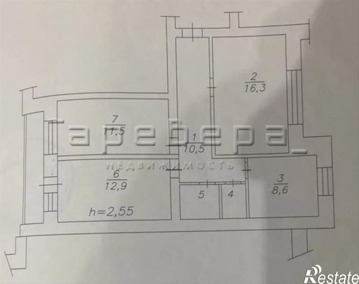 3-комн квартира Петра Словцова, 1