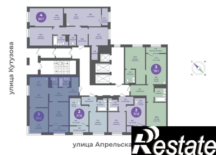 2-комн квартира Апрельская ул., 9