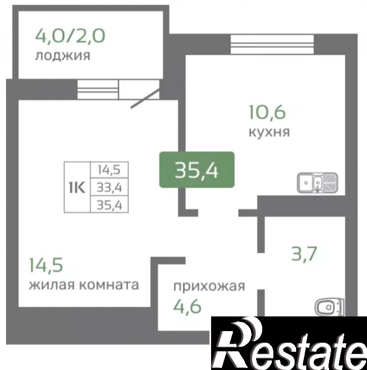 1-комн квартира Норильская ул., 64