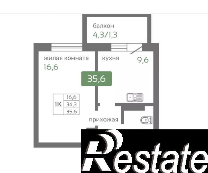 1-комн квартира Норильская ул., 64