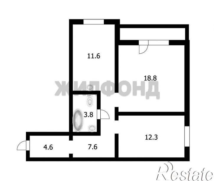 2-комн квартира Апрельская улица, д.зд5л
