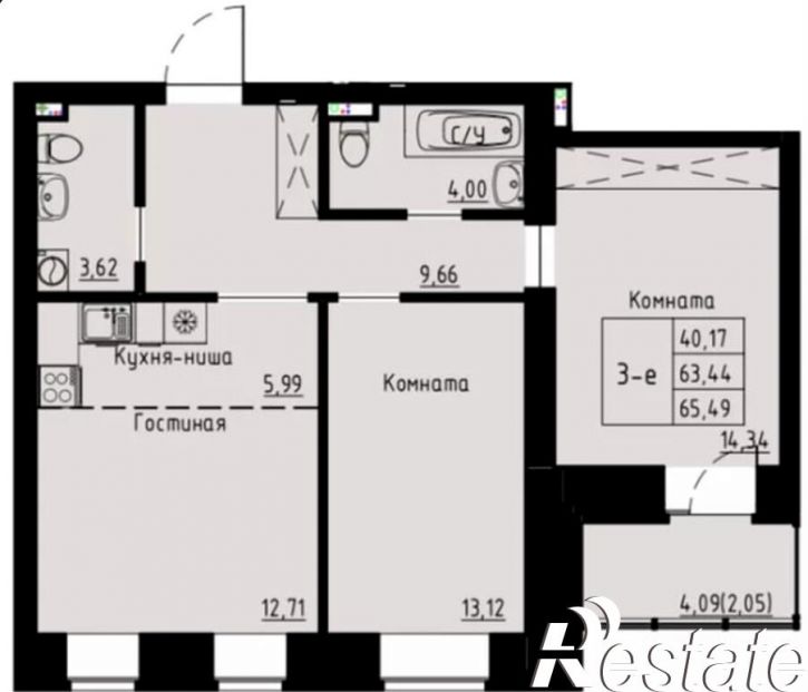 3-комн квартира Елены Стасовой ул., 80