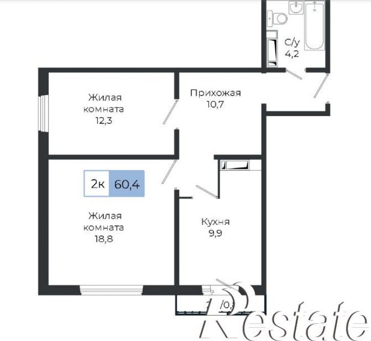2-комн квартира Норильская ул., 70